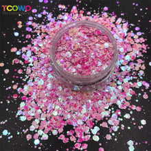 Load image into Gallery viewer, TCT-544 Factory Supply Nail Glitter Sequins Polyester Bulk Hexagon Mix Chunky Glitter for Craft Cosmetics Nail Art
