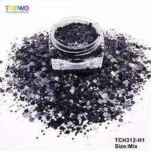 Load image into Gallery viewer, TCT-025 Mix Color Chunky &amp; Fine Glitter, Solvent Resistant Sequins for Nail Art, Nail Gel, Nail Polish, Makeup &amp; DIY Decoration
