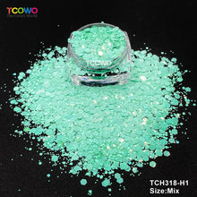 Load image into Gallery viewer, TCT-025 Mix Color Chunky &amp; Fine Glitter, Solvent Resistant Sequins for Nail Art, Nail Gel, Nail Polish, Makeup &amp; DIY Decoration
