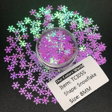 Load image into Gallery viewer, TCT-201 TCOWO Holiday Customs Twinkle Christmas Snowflakes Biodegradable Glitter Nail Art Glitter
