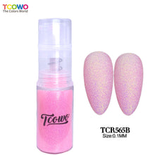 Load image into Gallery viewer, TCT-921 Fine Glitter Ombre Powder Spray, Gold Background Iridescent Rainbow Glitter, 12 Colors 38um, Easy to Use for Nail Art Hair Skin Crafts, MSDS Certified, Guangdong China

