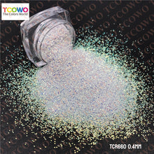 Load image into Gallery viewer, TCT-898 | High Grade Polyester Hexagon Fine Glitter Bulk Non-Toxic Holographic Iridescent Rainbow Pearl Color Sparkly Glitter
