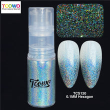 Load image into Gallery viewer, TCT-913 Holo Fine Glitter Spray Bottle Kit 12 Colors Sparkly Starry Shimmer Powder for Hair Body Nails Crafts Party Cosmetics Solvent Resistant
