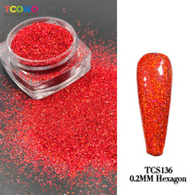Load image into Gallery viewer, TCT-814 TCOWO Strong Holographic Color Fine Glitter Solvent Resistant Ultrathin Material Nails Art Manicure Makeup DIY Decoration Powder
