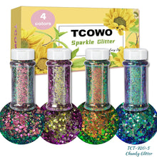 Load image into Gallery viewer, TCT-920 Chameleon Glitter Chunky Powder Color Shift Shaker for Crafts, DIY, Manicure, Epoxy Resin, Non-Toxic PET Glitter, Wholesale, Made in Guangdong China
