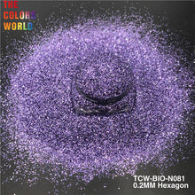 Load image into Gallery viewer, TCT-852 TCOWO Eco-Friendly Biodegradable Glitter Powder Plant Cellulose Cosmetic Grade 0.2mm Hexagon Shining Sparkle for Face Eye Nail Hair Crafts Halloween Christmas Wedding Shoes Tumbler Wholesale
