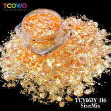 Load image into Gallery viewer, TCT-1046 Embossed High Sparkle Silver Mirror Glitter Bulk Wholesale, Eco-Friendly PET Mix Size Chunky Glitter Powder for Nail Art Resin Tumblers Crafts Valentine Decor
