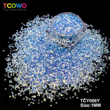 Load image into Gallery viewer, TCT-1035 Wholesale Embossed Eco-Friendly High Sparkle Silver Mirror Glitter Powder Bulk 1MM Fine Chunky PET Non-Toxic for Nails Tumblers Resin Crafts Party Decor Cosmetics Valentines Printing&nbsp;
