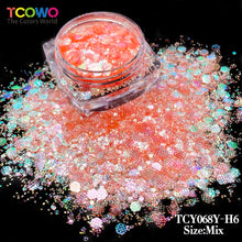 Load image into Gallery viewer, TCT-1046 Embossed High Sparkle Silver Mirror Glitter Bulk Wholesale, Eco-Friendly PET Mix Size Chunky Glitter Powder for Nail Art Resin Tumblers Crafts Valentine Decor
