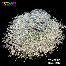 Load image into Gallery viewer, TCT-1035 Wholesale Embossed Eco-Friendly High Sparkle Silver Mirror Glitter Powder Bulk 1MM Fine Chunky PET Non-Toxic for Nails Tumblers Resin Crafts Party Decor Cosmetics Valentines Printing&nbsp;
