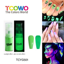 Load image into Gallery viewer, TCT-906 Neon Luminescent Powder Ombre Sprayer Glow in Dark Pigment Luminous Glitter for Nail Art Crafts Cosmetics DIY Projects
