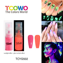 Load image into Gallery viewer, TCT-906 Neon Luminescent Powder Ombre Sprayer Glow in Dark Pigment Luminous Glitter for Nail Art Crafts Cosmetics DIY Projects
