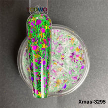 Load image into Gallery viewer, TCT-919 Christmas Glitter Mix Acrylic Powder For Nails Extension Dipping Engraving, Poly Monomer, PMMA, 10-60um, Custom Color/Packaging, Guangdong China, MSDS/SGS, Free Sample &amp; Wholesale TCOWO
