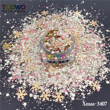 Load image into Gallery viewer, TCT-932 Christmas Sparkle Glitter Sequins Non-Toxic Eco-Friendly PET Glitter for Nail Art, Resin, Candle, DIY Crafts, Face Body Hair Makeup, Festival &amp; Wedding Decorations
