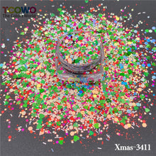 Load image into Gallery viewer, TCT-932 Christmas Sparkle Glitter Sequins Non-Toxic Eco-Friendly PET Glitter for Nail Art, Resin, Candle, DIY Crafts, Face Body Hair Makeup, Festival &amp; Wedding Decorations
