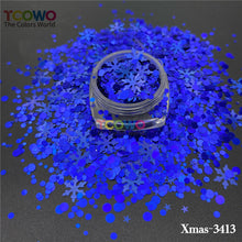 Load image into Gallery viewer, TCT-932 Christmas Sparkle Glitter Sequins Non-Toxic Eco-Friendly PET Glitter for Nail Art, Resin, Candle, DIY Crafts, Face Body Hair Makeup, Festival &amp; Wedding Decorations
