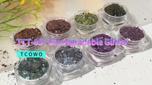 Load and play video in Gallery viewer, TCT-857 12 Colors Eco‑Friendly Biodegradable Glitter | Cosmetic Grade Plant‑Based Sparkle for Nails, Face, Body &amp; Resin Crafts
