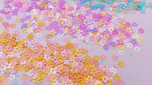 Load and play video in Gallery viewer, TCT-1054&amp;TCT-1055 Kawaii Macaron PET Glitter Sequins Bulk Valentine Heart Flower Star Shapes Non-Toxic Solvent Resistant Perfect for Nail Art and DIY Creations
