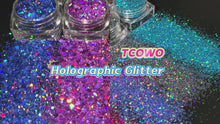 Load and play video in Gallery viewer, TCT-1063 &amp; TCT-1064 Fine &amp; Chunky Holographic PET Glitter Bulk Glitter for Nails High Brightness Safe Vegan Resin Craft Makeup Body Decoration
