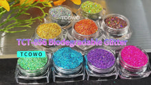 Load and play video in Gallery viewer, TCT-856 Cosmetic Grade Biodegradable Vegan Glitter - Holographic Plant-Based Glitter for Body, Cosmetics, Crafts DIY | TCOWO
