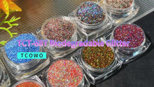 Load and play video in Gallery viewer, TCT-887 Christmas Sparkle Biodegradable Glitter - Eco-Friendly Non-Toxic Vegan Plant-Based Cosmetic Grade Glitter for Body Cosmetics Resin DIY Projects, TCOWO Plastic-Free Bio Glitter
