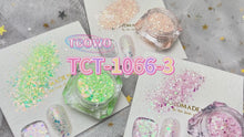 Load and play video in Gallery viewer, TCT-1066-3 Mixed Hexagon Flat PET Glitter Iridescent Rainbow Diamond Sparkle Macaron Shades Nail Art Craft Decoration
