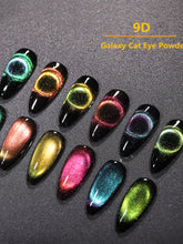 Load image into Gallery viewer, TCT-388 9D Chameleon Magnetic Cat Eye Nail Powder Galaxy Cat Eye Starry Sky Magnetic Party Decoration Pigment Aurora Glitter Mermaid Manicure
