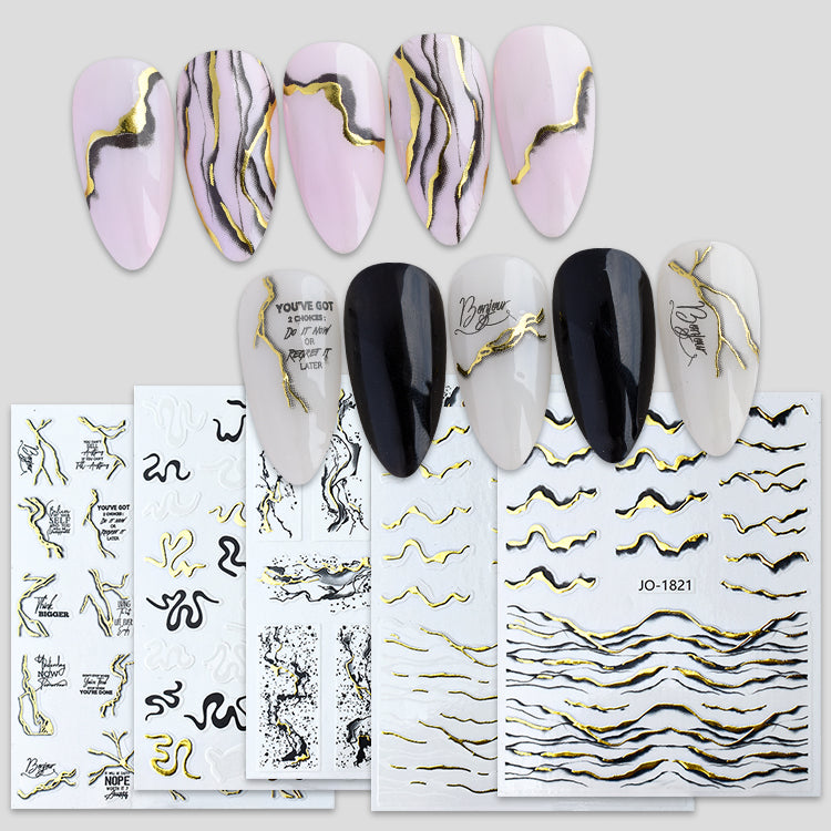 Nail Stickers Designer Luxury Nail Wraps Stickers For Nails Manicure ...