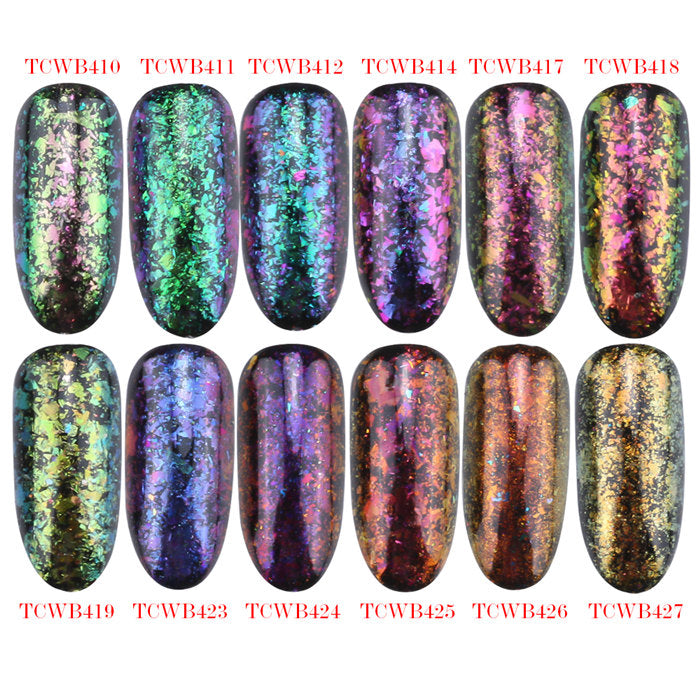 TCT-247 Chameleon Multi Chrome Nail Powder Natural Mica Iridescent Nai –  The Colors World Glitter
