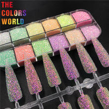 Load image into Gallery viewer, TCT-597 Rainbow Mermaid Colorful Nails Glitter Nail Art Decoration Nail Design Makeup uñas Crafts Manicure Festival Accessories

