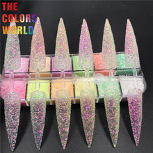 Load image into Gallery viewer, TCT-597 Rainbow Mermaid Colorful Nails Glitter Nail Art Decoration Nail Design Makeup uñas Crafts Manicure Festival Accessories
