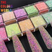 Load image into Gallery viewer, TCT-597 Rainbow Mermaid Colorful Nails Glitter Nail Art Decoration Nail Design Makeup uñas Crafts Manicure Festival Accessories
