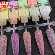 Load image into Gallery viewer, TCT-597 Rainbow Mermaid Colorful Nails Glitter Nail Art Decoration Nail Design Makeup uñas Crafts Manicure Festival Accessories
