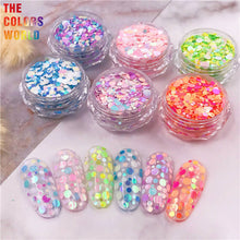 Load image into Gallery viewer, Round Dot Mix Mermaid Pearls Nail Glitter
