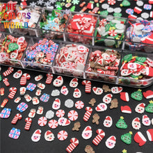 Load image into Gallery viewer, TCT-633 Christmas Non Toxic Nail 3D Decorations , Polymer Clay Slices For Crafts Making
