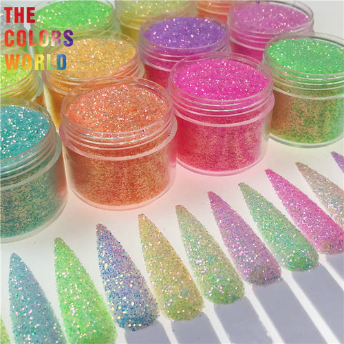 High Shining Rainbow Neon Colors Glitter