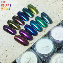 Load image into Gallery viewer, TCT-620 Diamond Magic Mirror Effect Pigment Aurora Chrome Nail Pearl Rubbing Dipping Pixie Dust Gel Polish Nails Art Glitter
