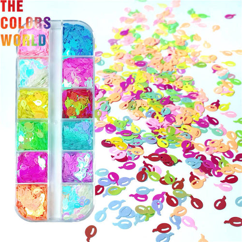 Pearlescent Iridescent Balloon Shape Glitter 