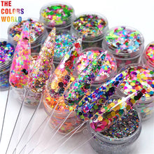 Load image into Gallery viewer, Mix Colors Nails Glitter
