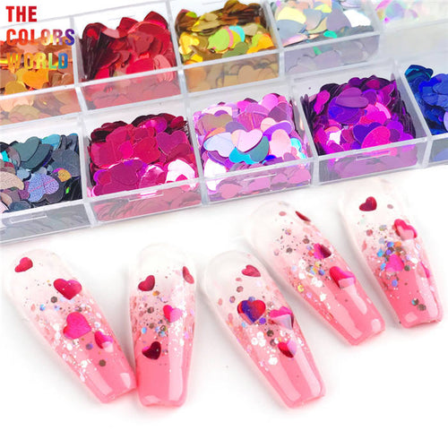 Holographic Heart Shape Valentine's Day Glitter