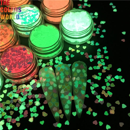 Luminous Glow In Dark Heart Sequins