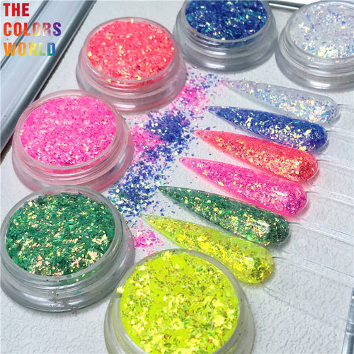  Iridescent Rainbow Irregular Shard Flakes Glitter