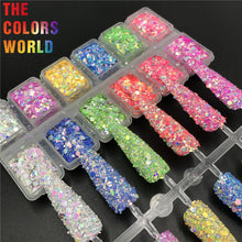 Load image into Gallery viewer, TCT-573 Chunky Nails Glitter Nail Art Decoration Маникюр коренастый Makeup 매니큐어 Tumbler Crafts DIY Manicure Festival Accessories
