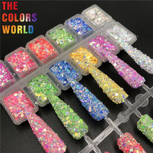 Load image into Gallery viewer, TCT-573 Chunky Nails Glitter Nail Art Decoration Маникюр коренастый Makeup 매니큐어 Tumbler Crafts DIY Manicure Festival Accessories
