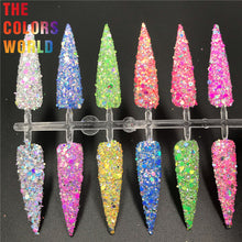 Load image into Gallery viewer, TCT-573 Chunky Nails Glitter Nail Art Decoration Маникюр коренастый Makeup 매니큐어 Tumbler Crafts DIY Manicure Festival Accessories
