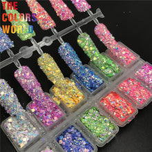 Load image into Gallery viewer, TCT-573 Chunky Nails Glitter Nail Art Decoration Маникюр коренастый Makeup 매니큐어 Tumbler Crafts DIY Manicure Festival Accessories
