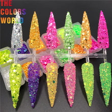 Load image into Gallery viewer, TCT-567 Shinning Glitter Chunky Nail Glitter Flash Nail Decoration Arte de uñas Tumbler Crafts DIY Manicure Festival Accessories
