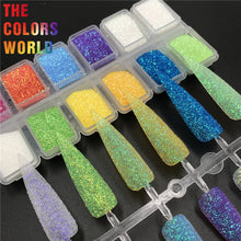 Load image into Gallery viewer, TCT-583 Cosmetic Grade Rainbow Nail Glitter ногти дизайн светящиеся uñas Tattoo Tumbler Crafts DIY Manicure Festival Accessories
