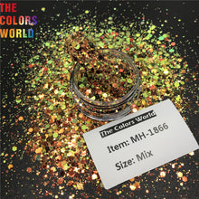 Load image into Gallery viewer, TCT-565 Shinning Chameleon Chunky Nail Glitter Nail Art Decoration 청키 글리터 네일 아트 Tumbler Crafts DIY Manicure Festival Accessories
