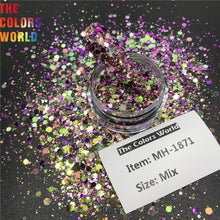 Load image into Gallery viewer, TCT-565 Shinning Chameleon Chunky Nail Glitter Nail Art Decoration 청키 글리터 네일 아트 Tumbler Crafts DIY Manicure Festival Accessories
